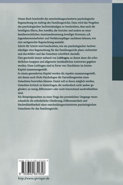 Produktbild: Entscheidungsorientierte psychologische Gutachten f&uuml;r das Familiengericht