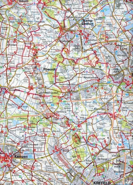 Produktbild: ADFC-Regionalkarte Niederrhein Nord mit Tagestouren