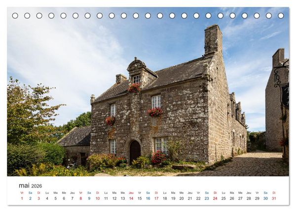Produktbild: Cornouaille &Agrave; la d&eacute;couverte du Sud-Ouest de la Bretagne (Calendrier de bureau 2026 DIN A5 vertical), CALVENDO calendrier mensuel
