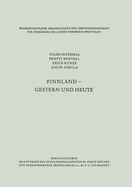Produktbild: Finnland &mdash; gestern und heute