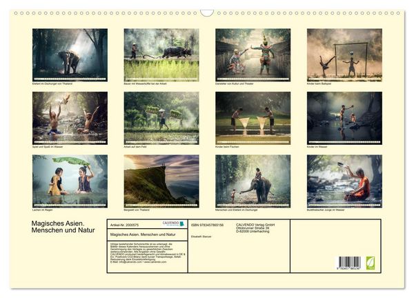 Produktbild: Magisches Asien. Menschen und Natur (Wandkalender 2026 DIN A2 quer), CALVENDO Monatskalender