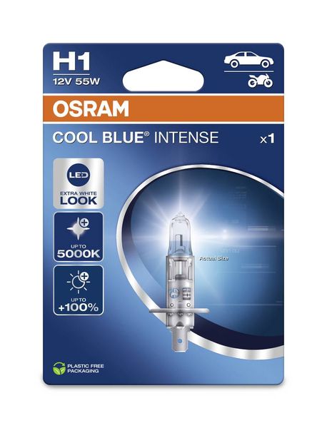 Produktbild: Osram Automotive 4062172395403 Halogen Leuchtmittel COOL BLUE&reg; INTENSE H1 55W 12V