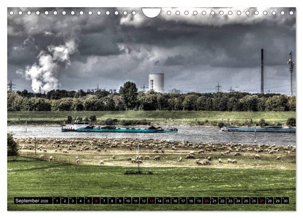 Produktbild: Duisburg am Rhein - R(h)einblicke (Wandkalender 2026 DIN A4 quer), CALVENDO Monatskalender