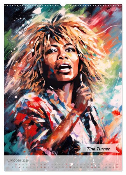 Produktbild: POP Legenden in Pop-Art (Wandkalender 2026 DIN A2 hoch), CALVENDO Monatskalender