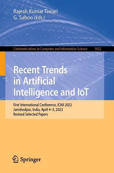 Produktbild: Recent Trends in Artificial Intelligence and IoT