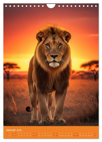 Produktbild: Tiere in der Savanne (Wandkalender 2026 DIN A4 hoch), CALVENDO Monatskalender