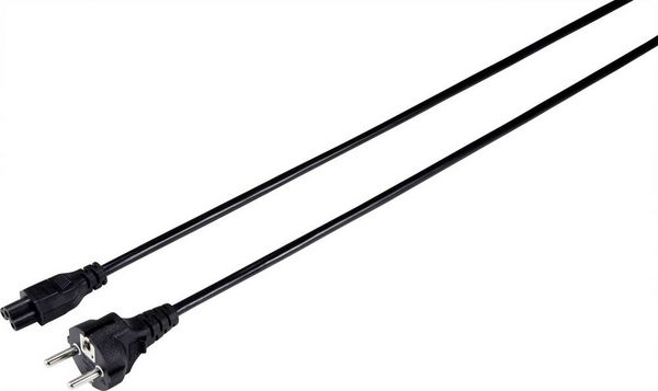 Produktbild: Sygonix SY-5042732 Notebook Netzkabel Schwarz 1.80m