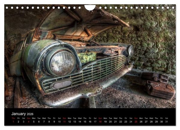 Produktbild: Sleeping Beauties Old Rusty Cars (Wall Calendar 2026 DIN A4 landscape), CALVENDO 12 Month Wall Calendar