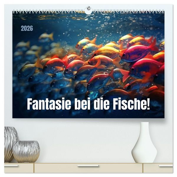 Fantasie bei die Fische! (hochwertiger Premium Wandkalender 2026 DIN A2 quer), Kunstdruck in Hochglanz
