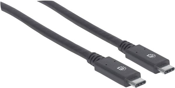Produktbild: Manhattan USB-Kabel USB 3.2 Gen1 USB-C&reg; Stecker 2.00m Schwarz 354905