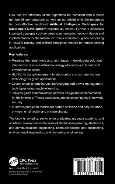 Produktbild: Artificial Intelligence Techniques for Sustainable Development