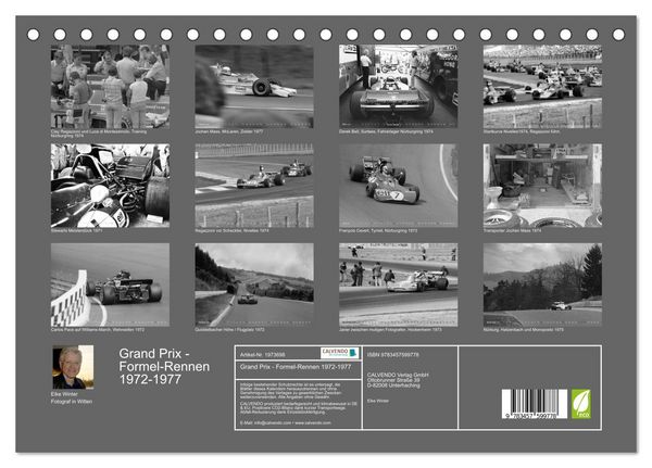 Produktbild: Grand Prix - Formel-Rennen 1972-1977 (Tischkalender 2026 DIN A5 quer), CALVENDO Monatskalender