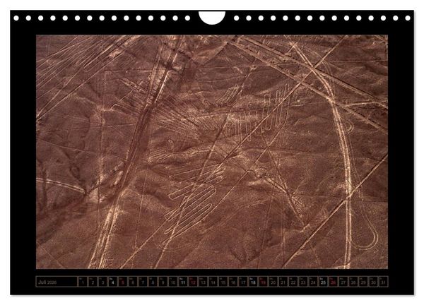 Produktbild: Die NAZCA Linien - Geheimnisvolle Figuren (Wandkalender 2026 DIN A4 quer), CALVENDO Monatskalender