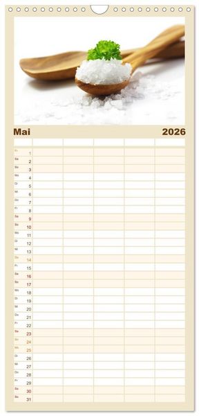 Produktbild: Familienplaner 2026 - Leichte K&uuml;che mit 5 Spalten (Wandkalender, 21 x 45 cm) CALVENDO