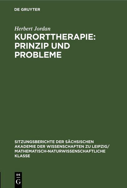 Produktbild: Kurorttherapie: Prinzip und Probleme