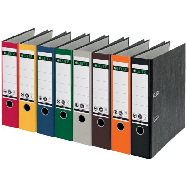 Leitz Ordner 1080 DIN A4 Rückenbreite: 80mm Gelb Wolkenmarmor 2 Bügel 10805015