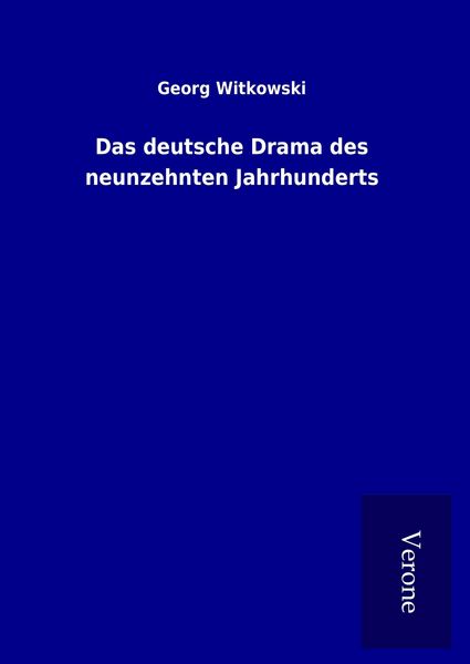 Produktbild: Das deutsche Drama des neunzehnten Jahrhunderts
