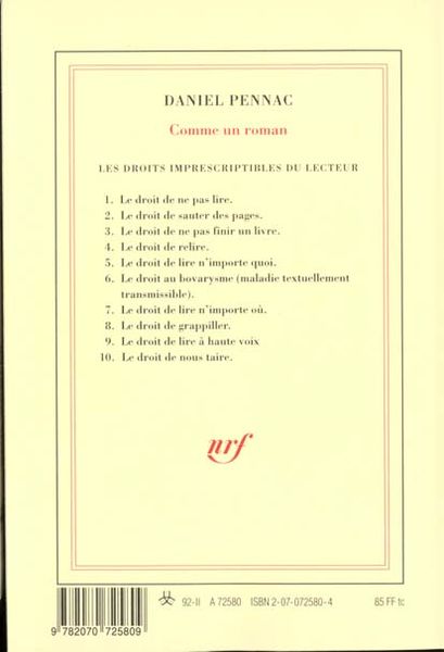Produktbild: Comme un roman