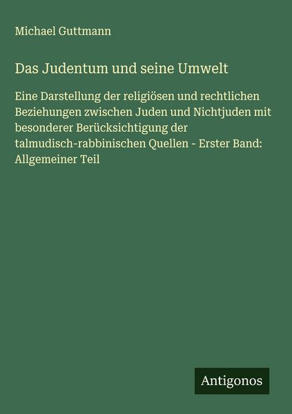 Produktbild: Das Judentum und seine Umwelt
