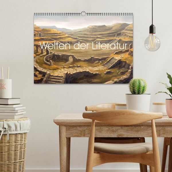 Produktbild: Welten der Literatur - Zw&ouml;lf Zust&auml;nde des Imagin&auml;ren (Wandkalender 2027 DIN A3 quer), CALVENDO Monatskalender