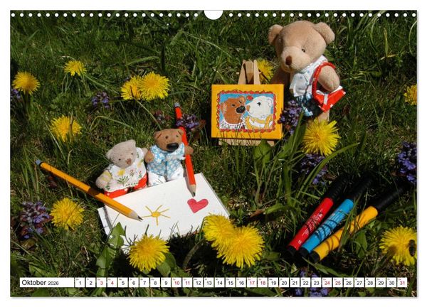 Produktbild: Die kleine Welt der Teddyb&auml;rchen (Wandkalender 2026 DIN A3 quer), CALVENDO Monatskalender