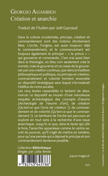 Produktbild: Cr&eacute;ation et anarchie : l'oeuvre &agrave; l'&acirc;ge de la religion capitaliste