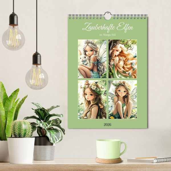 Produktbild: Zauberhafte Elfen im Manga-Stil (Wandkalender 2026 DIN A4 hoch), CALVENDO Monatskalender