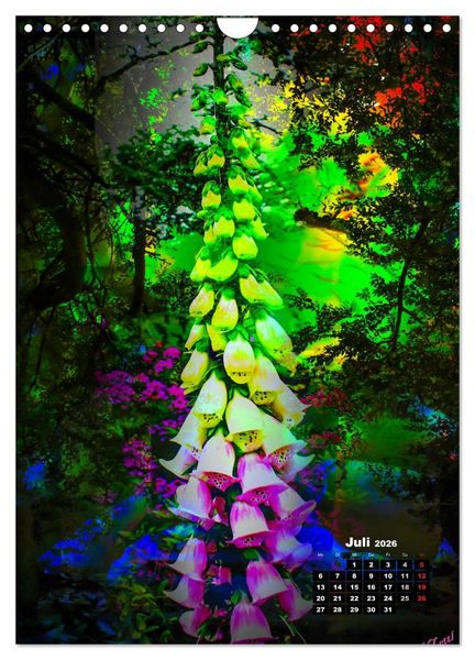 Produktbild: Bl&uuml;hende Fantasie - Digitalkunst (Wandkalender 2026 DIN A4 hoch), CALVENDO Monatskalender