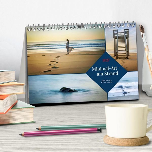Produktbild: Minimal-Art - am Strand (Tischkalender 2027 DIN A5 quer), CALVENDO Monatskalender