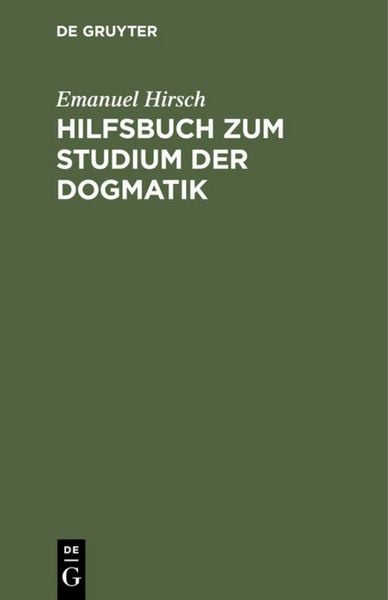 Produktbild: Hilfsbuch zum Studium der Dogmatik