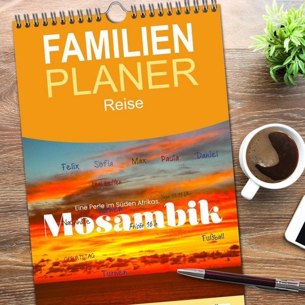 Produktbild: Familienplaner 2026 - Mosambik - Eine Perle im S&uuml;den Afrikas. mit 5 Spalten (Wandkalender, 21 x 45 cm) CALVENDO