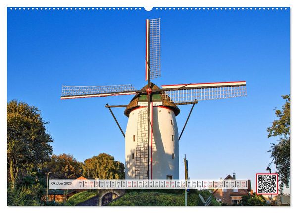 Produktbild: Die sch&ouml;nsten Windm&uuml;hlen am Niederrhein (hochwertiger Premium Wandkalender 2026 DIN A2 quer), Kunstdruck in Hochglanz