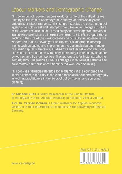 Produktbild: Labour Markets and Demographic Change