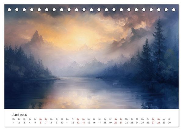 Produktbild: Farben und Licht - Landschaftsmalerei im Jahreskreis (Tischkalender 2026 DIN A5 quer), CALVENDO Monatskalender
