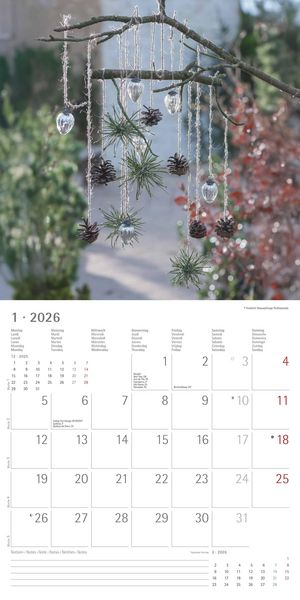 Produktbild: Gartendekor 2026 - Broschürenkalender 30x30 cm (30x60 geöffnet) - Kalender mit Platz für Notizen - Garten - Bildkalender - Gartenkalender
