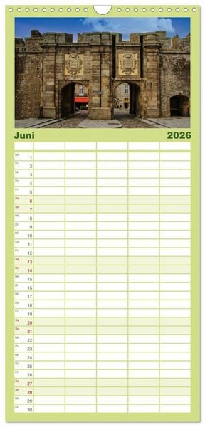 Produktbild: Familienplaner 2026 - Saint-Malo - Ein gut gesch&uuml;tzter Schatz mit 5 Spalten (Wandkalender, 21 x 45 cm) CALVENDO