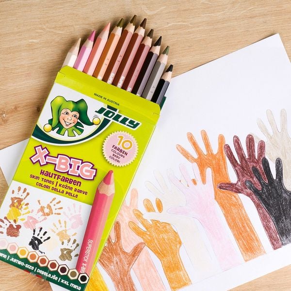 Produktbild: JOLLY Buntstifte X-BIG Hautfarben, 10-er Kartonetui