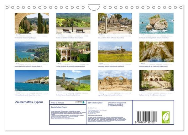 Produktbild: Zauberhaftes Zypern (Wandkalender 2026 DIN A4 quer), CALVENDO Monatskalender