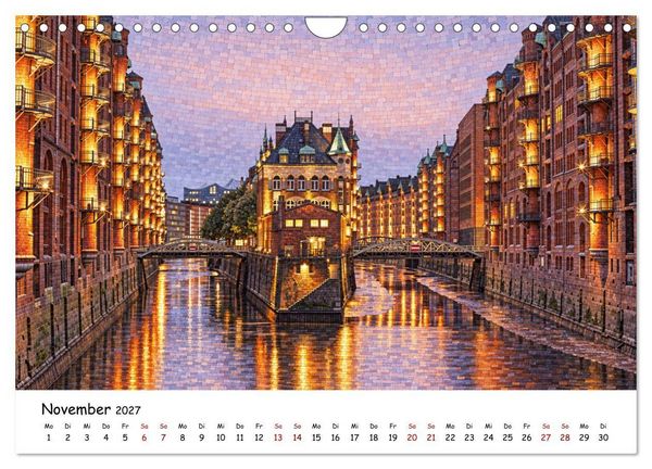Produktbild: Deutschland als Mosaik. Stadt f&uuml;r Stadt ein Kunstwerk (Wandkalender 2027 DIN A4 quer), CALVENDO Monatskalender