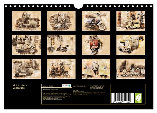 Produktbild: Mototrroller - Vesparade (Wandkalender 2026 DIN A4 quer), CALVENDO Monatskalender