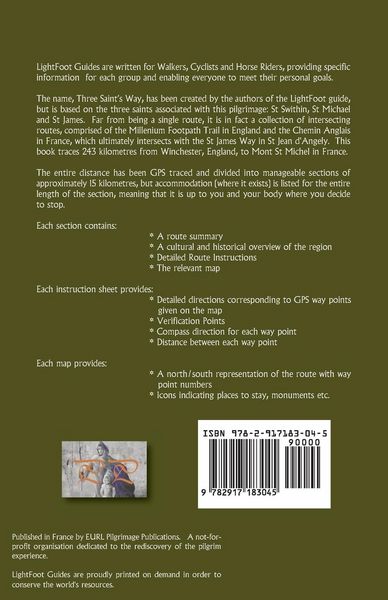 Produktbild: Lightfoot Guide to the Three Saints Way - Winchester to Mont Saint Michel