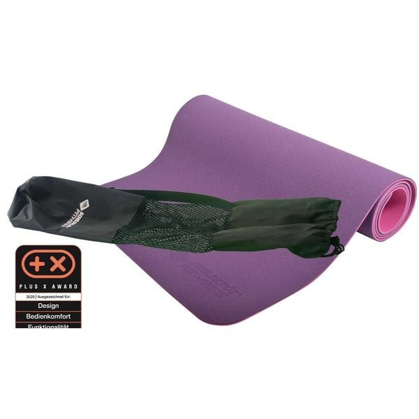 BICOLOR YOGA MATTE 4mm (violet-pink) im Carrybag