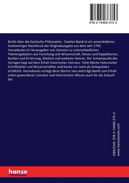 Produktbild: Briefe &uuml;ber die Kantische Philosophie