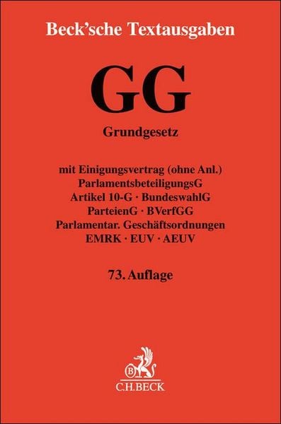 Produktbild: Grundgesetz f&uuml;r die Bundesrepublik Deutschland. GG