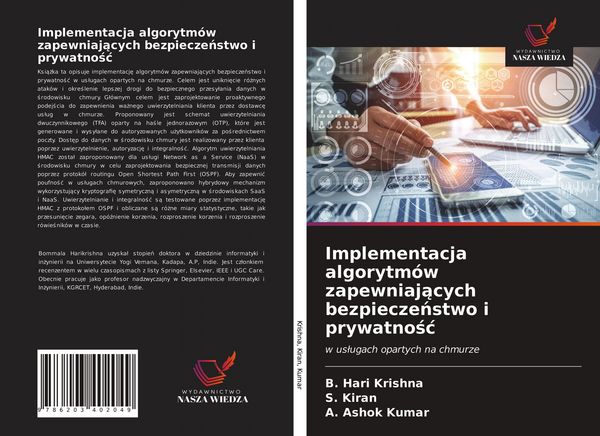 Produktbild: Implementacja algorytm&oacute;w zapewniaj&iquest;cych bezpiecze&iquest;stwo i prywatno&iquest;&iquest;