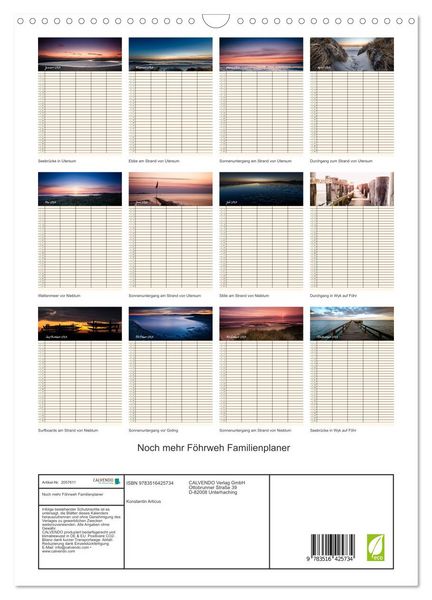 Produktbild: Noch mehr F&ouml;hrweh Familienplaner (Wandkalender 2026 DIN A3 hoch), CALVENDO Monatskalender