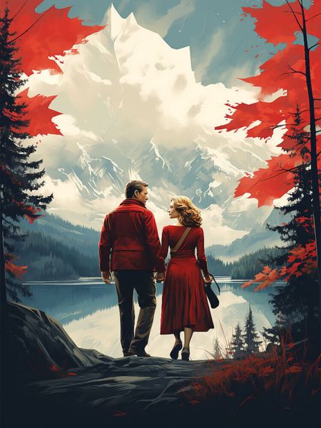Produktbild: CALVENDO Puzzle Ich denke oft an Kanada - historisches Filmplakat zu einem Film, der nie gedreht wurde | 1000 Teile Lege-Gr&ouml;&szlig;e 64x48cm Foto-Puzzle f&uuml;r gl&uuml;ckliche Stunden