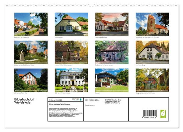Produktbild: Bilderbuchdorf Wiefelstede (hochwertiger Premium Wandkalender 2026 DIN A2 quer), Kunstdruck in Hochglanz