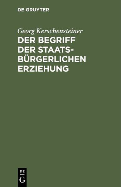 Produktbild: Der Begriff der staatsb&uuml;rgerlichen Erziehung