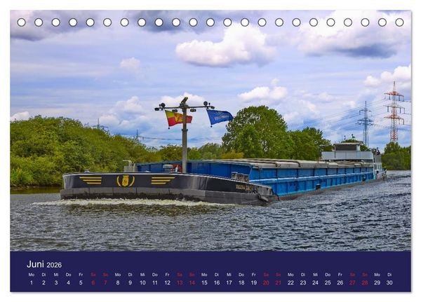 Produktbild: Binnenschiffe im Norden (Tischkalender 2026 DIN A5 quer), CALVENDO Monatskalender